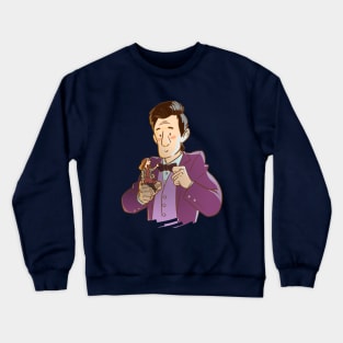 Eleventh Doctor and pocket companion Crewneck Sweatshirt